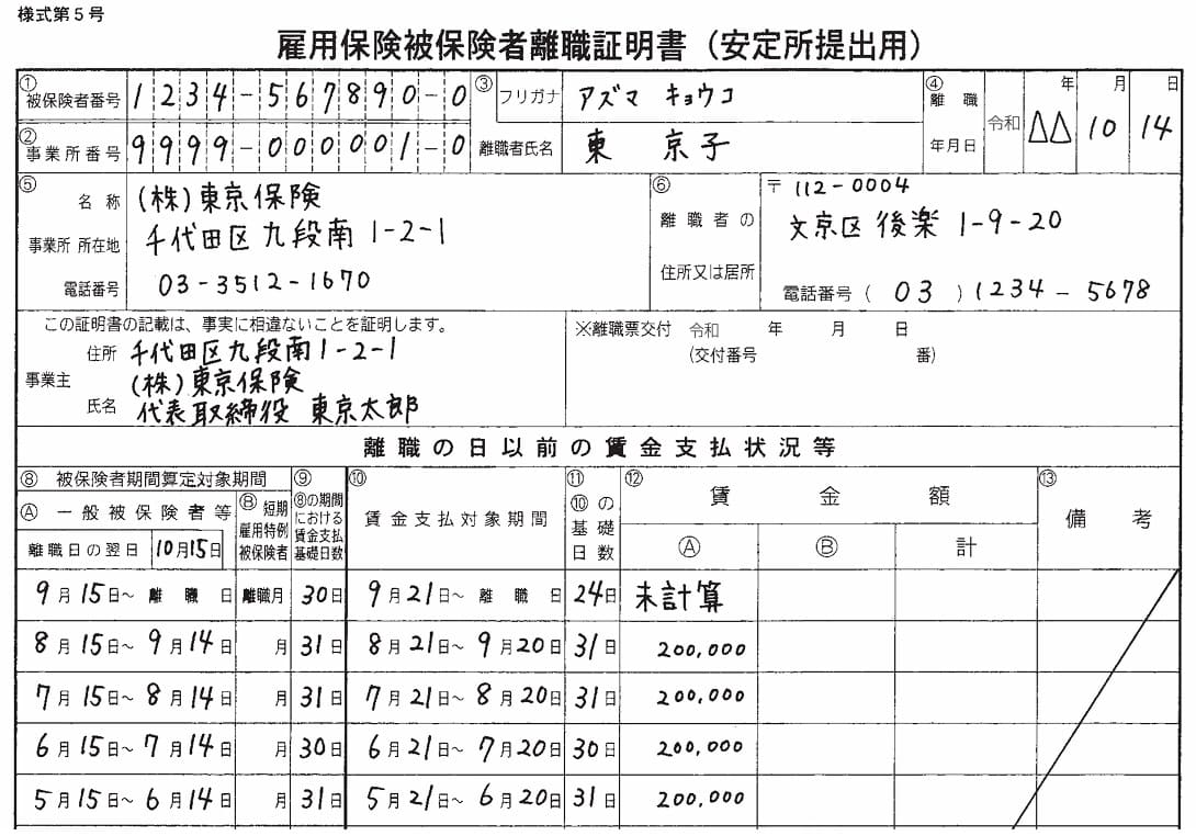 雇用保険手続き